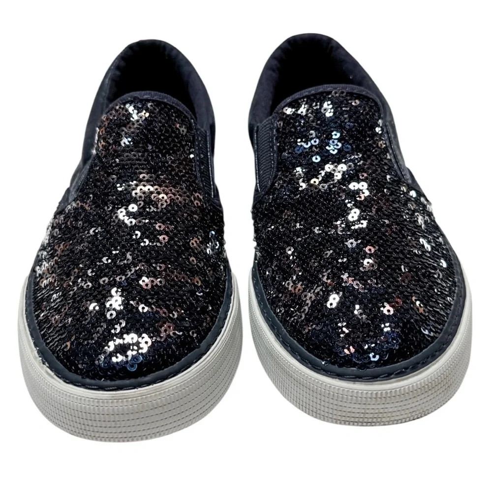 Gap Kids Flippy Sequin Slip-On Sneakers Navy Blue